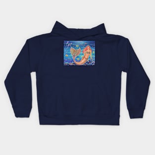 Naia mermaid art by Renee Lavoie Kids Hoodie